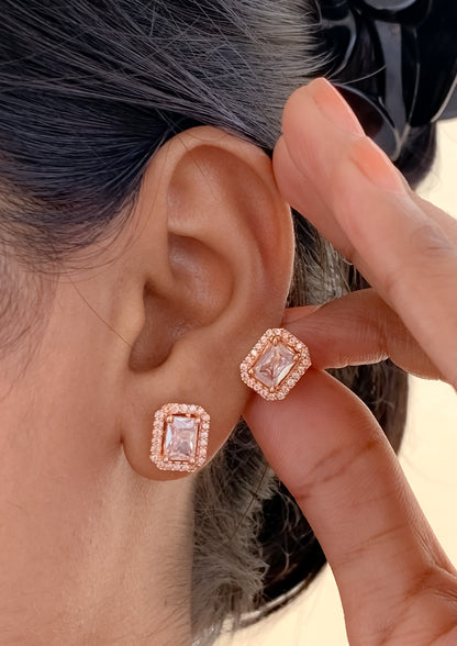 Sparkling Elegance: American Diamond Fancy Earrings Belleza Jewels