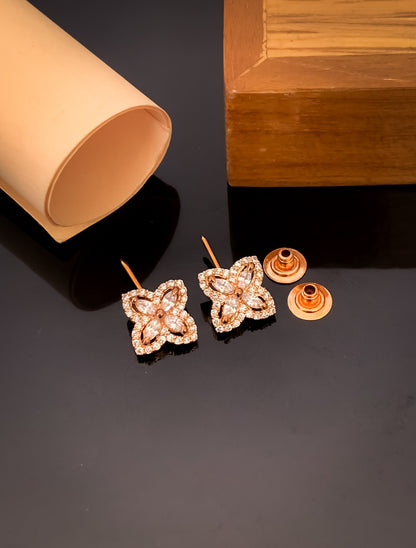 Sparkling Elegance: American Diamond Fancy Earrings Belleza Jewels