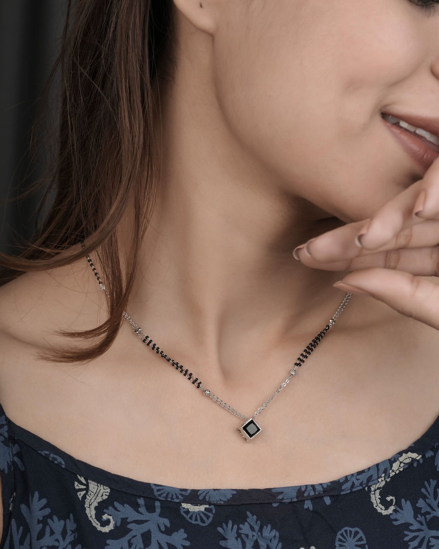 Buy 1 Get 1 Free - Fancy silver Plated Delicated Mangalsutra