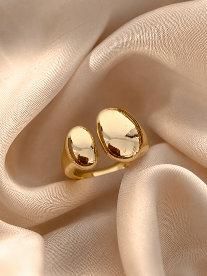 Minimalist Gold Open Adjustable Statement Ring