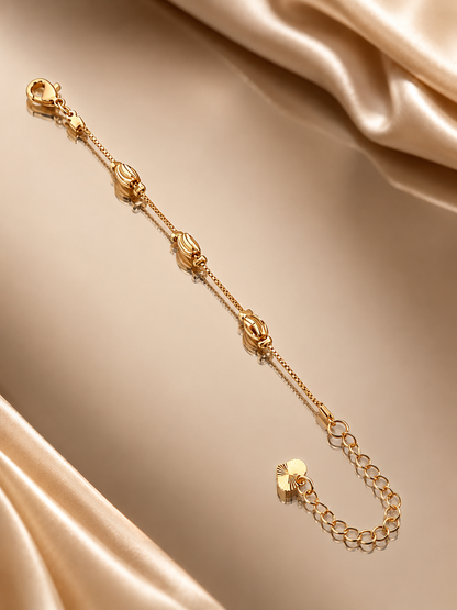 Golden Tulip Charm Bracelet