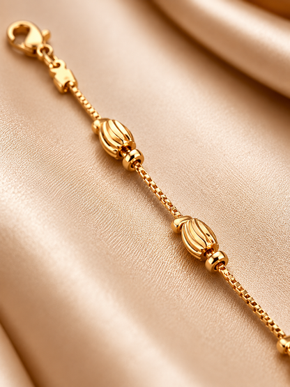 Golden Tulip Charm Bracelet