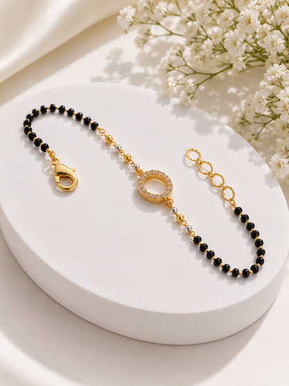 American Diamond Golden Hand Mangalsutra