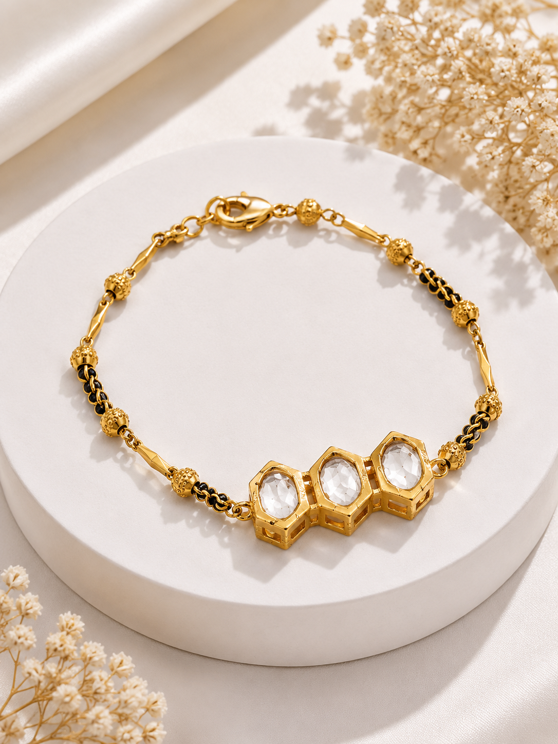 Fancy High Gold Plated Delicate Hand Mangalsutra