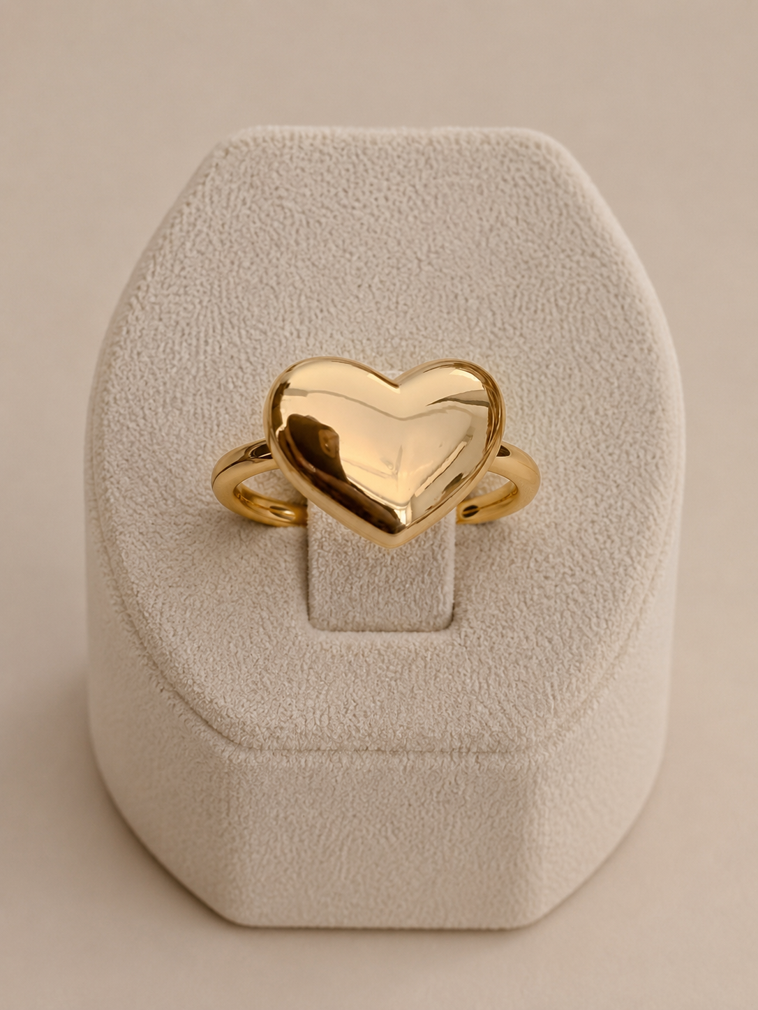 Classic Gold Heart Statement Ring