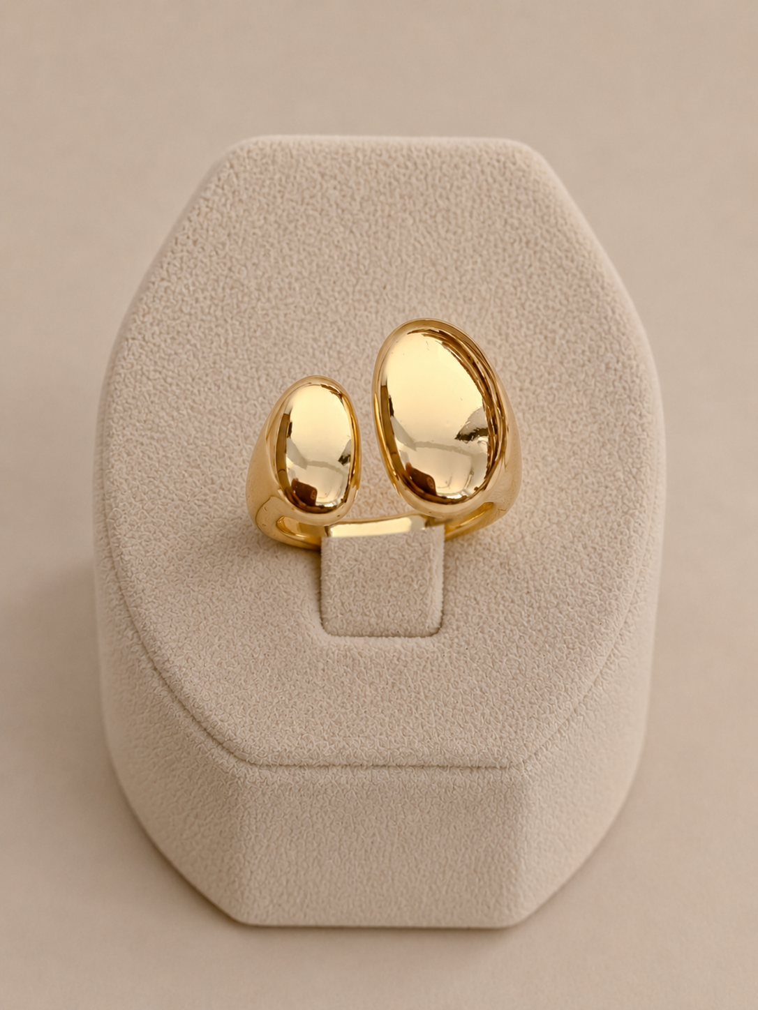 Minimalist Gold Open Adjustable Statement Ring