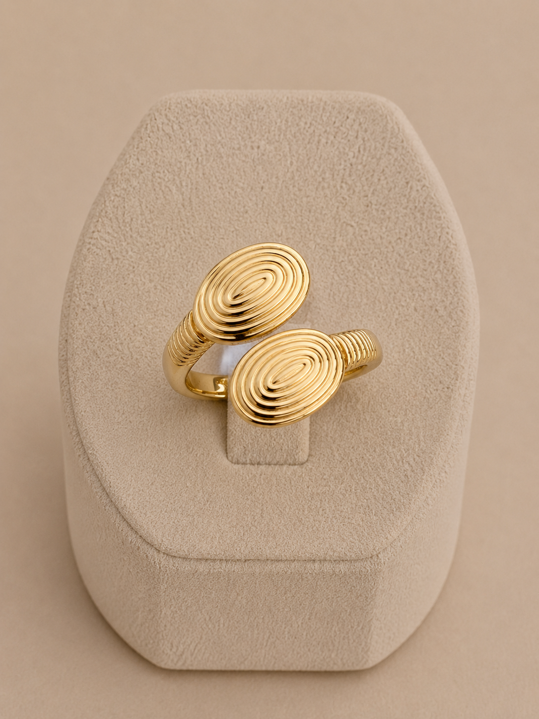 Spiral Gold Adjustable Statement Ring