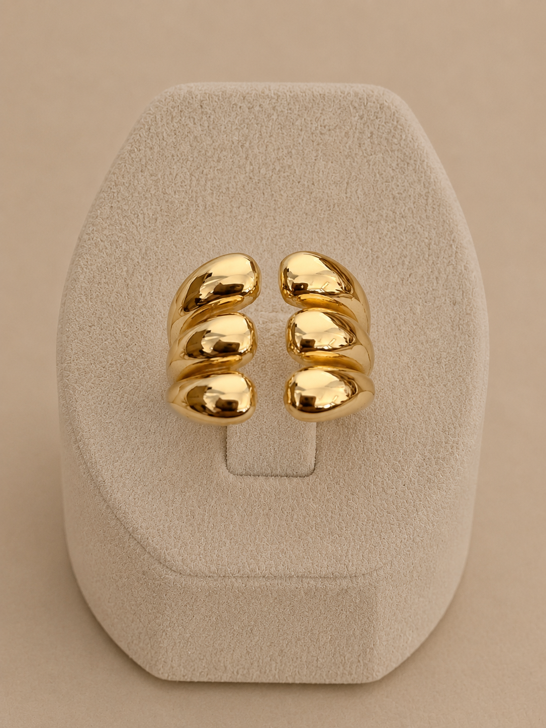 Gold Multi-Dome Adjustable Statement Ring