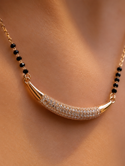 Buy 1 Get 1 Free -Rose Curve Sparkle Mangalsutra