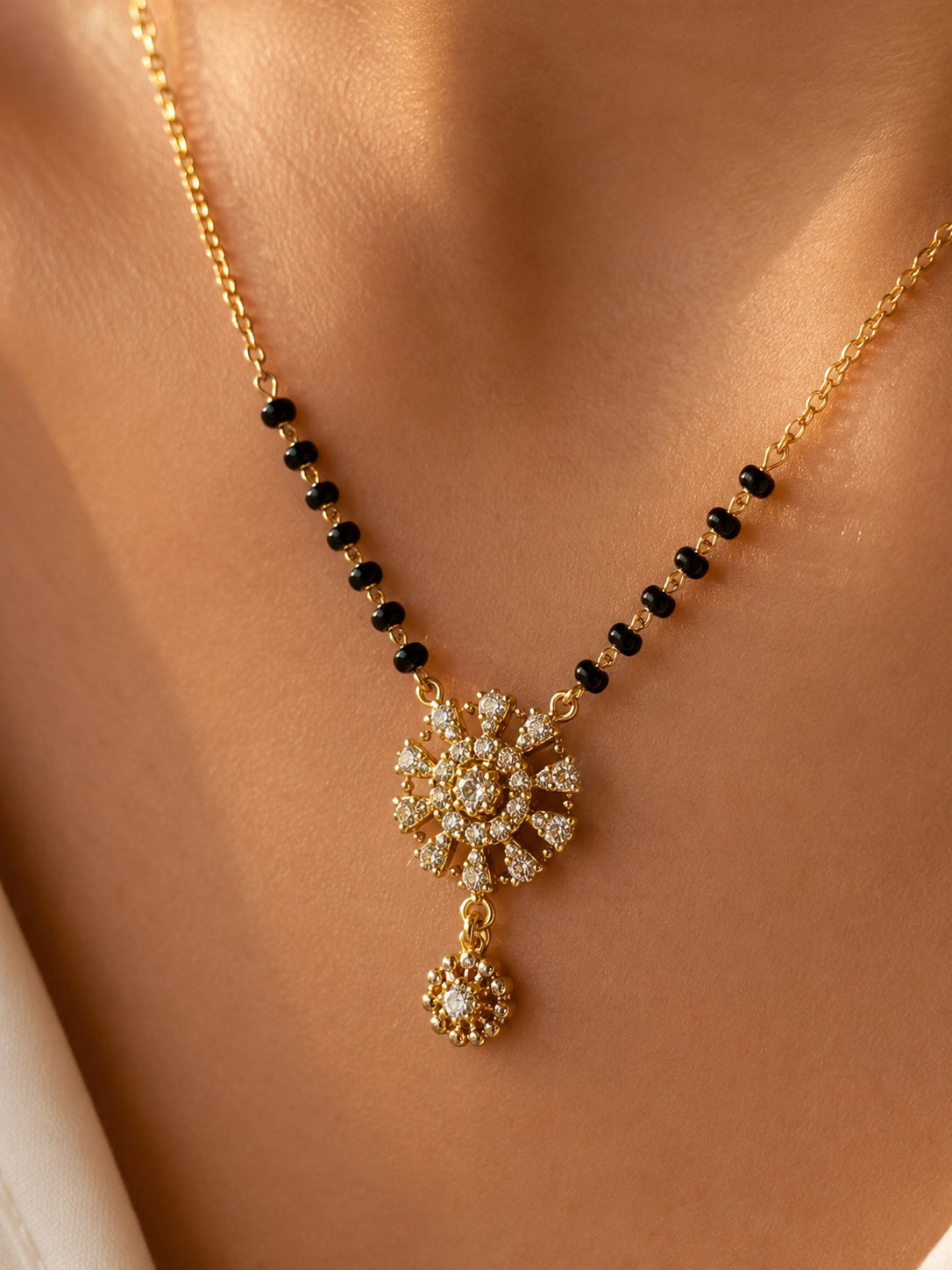 Buy 1 Get 1 Free - Golden Sunburst Mangalsutra