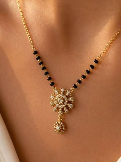 Buy 1 Get 1 Free - Golden Sunburst Mangalsutra