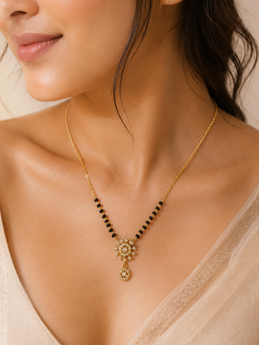 Buy 1 Get 1 Free - Golden Sunburst Mangalsutra