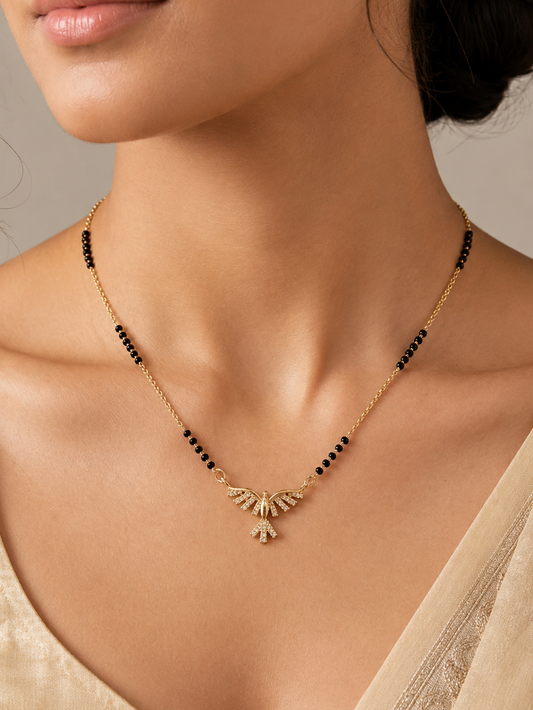 Buy 1 Get 1 Free - Golden Wings Diamond Mangalsutra