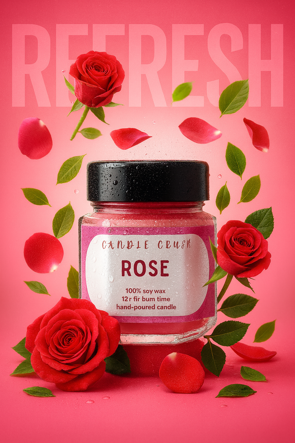 Aroma Light – Scented Soy Wax Candle 🌹✨