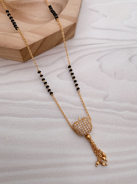 Buy 1 Get 1 free American Diamond Apple Fancy High gold Hanging Mangalsutra - Mangalsutra - Belleza Jewels