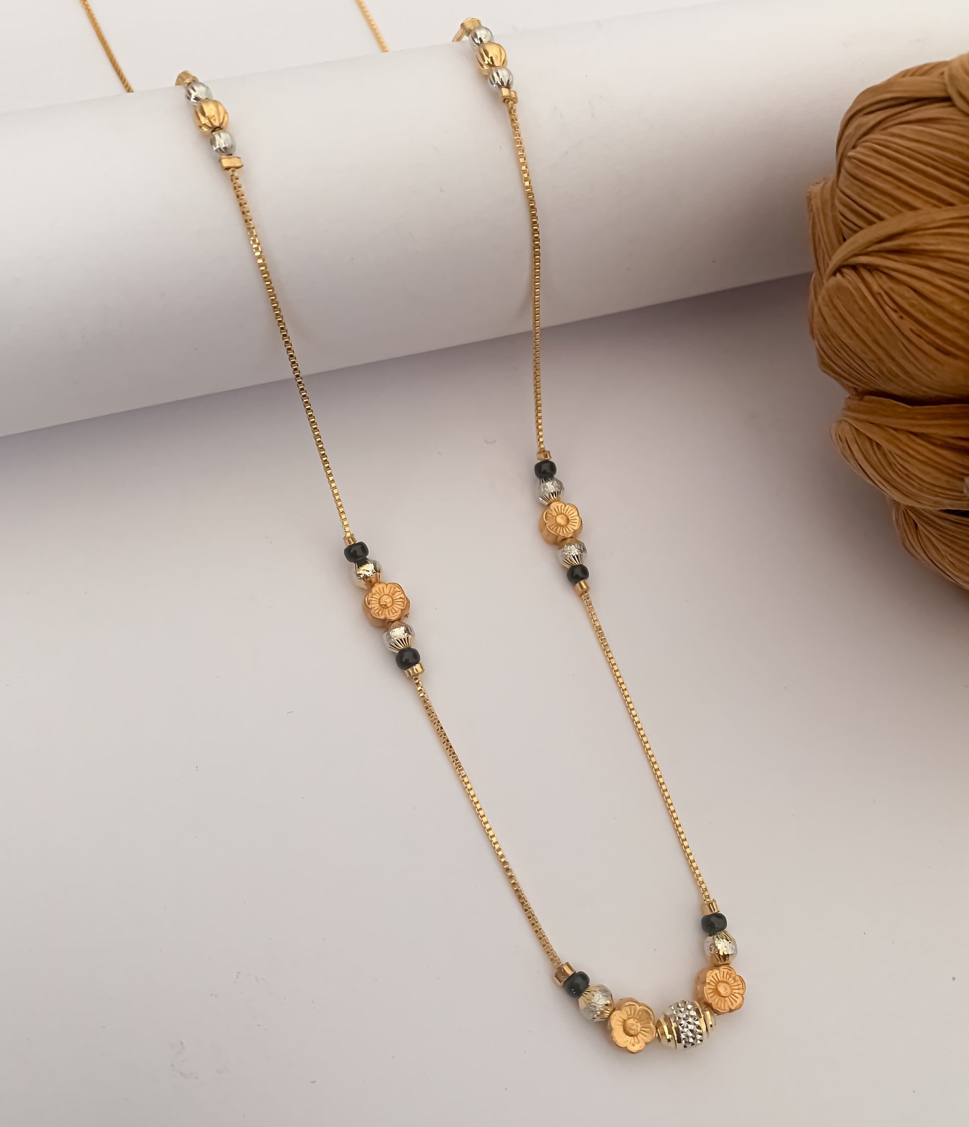 BUY 1 GET 1 Free- American Diamond Gold Plated Fancy chain Mangalsutra - Mangalsutra - Belleza Jewels
