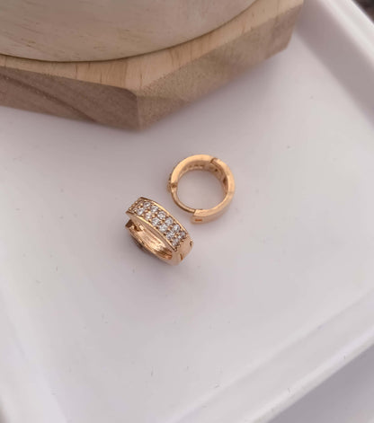BUY 1 GET 1 FREE -American Diamond Rose Gold Delicate Baali Earrings - Earrings - Belleza Jewels