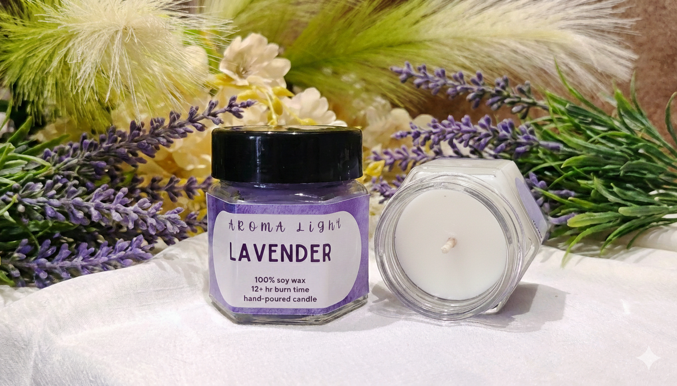 Aroma Light – Scented Soy Wax Candle 🌹✨