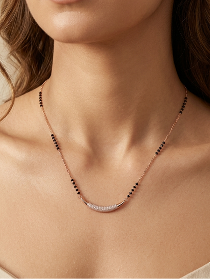 Buy 1 Get 1 Free -Rose Curve Sparkle Mangalsutra
