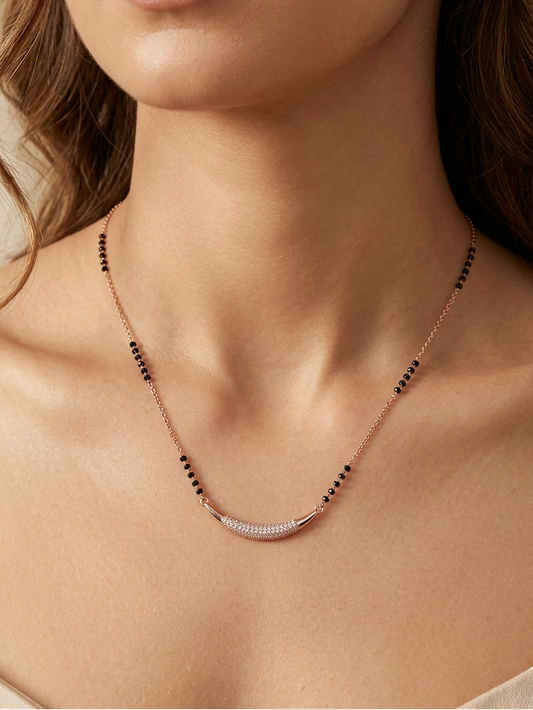 Buy 1 Get 1 Free -Rose Curve Sparkle Mangalsutra