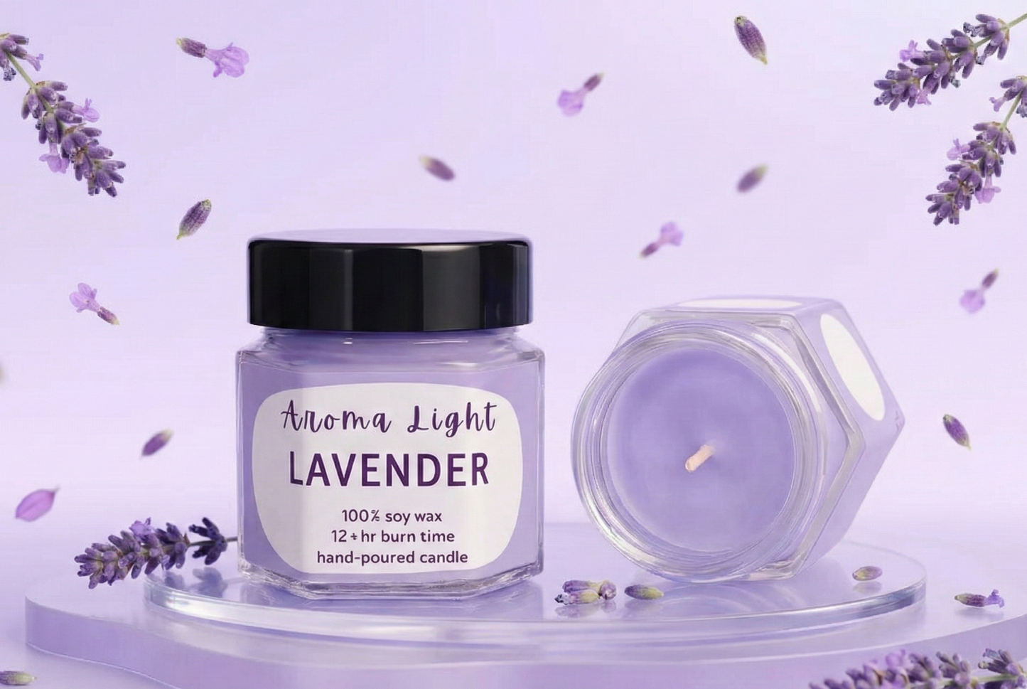 Aroma Light – Scented Soy Wax Candle 🌹✨