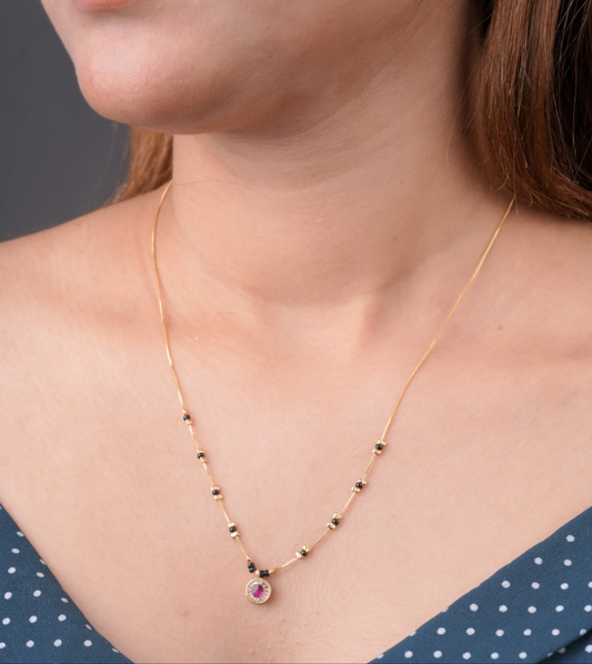 Buy 1 Get 1 Free - American Diamond High Gold Plated Fancy Mangalsutra