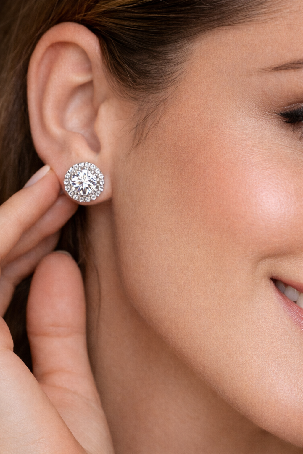 Buy 1 Get 1 Free -American Diamond Silver Delicate Fancy Earrings - Earrings - Belleza Jewels