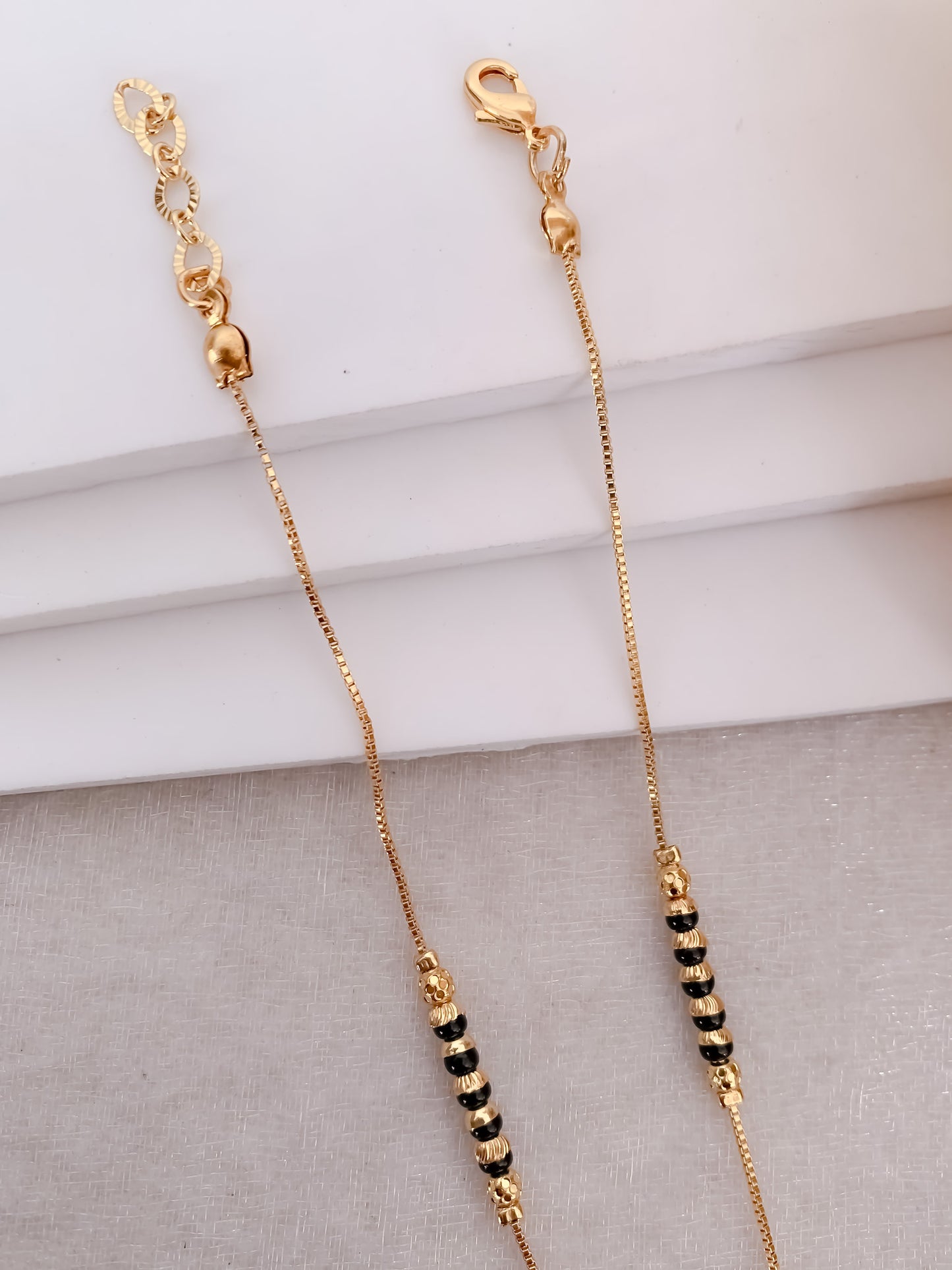 Buy 1 Get 1 Free - Hexagon Crystal Mangalsutra with Solitaire Center