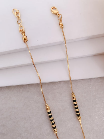 Buy 1 Get 1 Free - Hexagon Crystal Mangalsutra with Solitaire Center