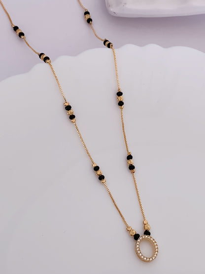 Buy 1 Get 1 Free - American Diamond Gold Plated Delicate Mangalsutra