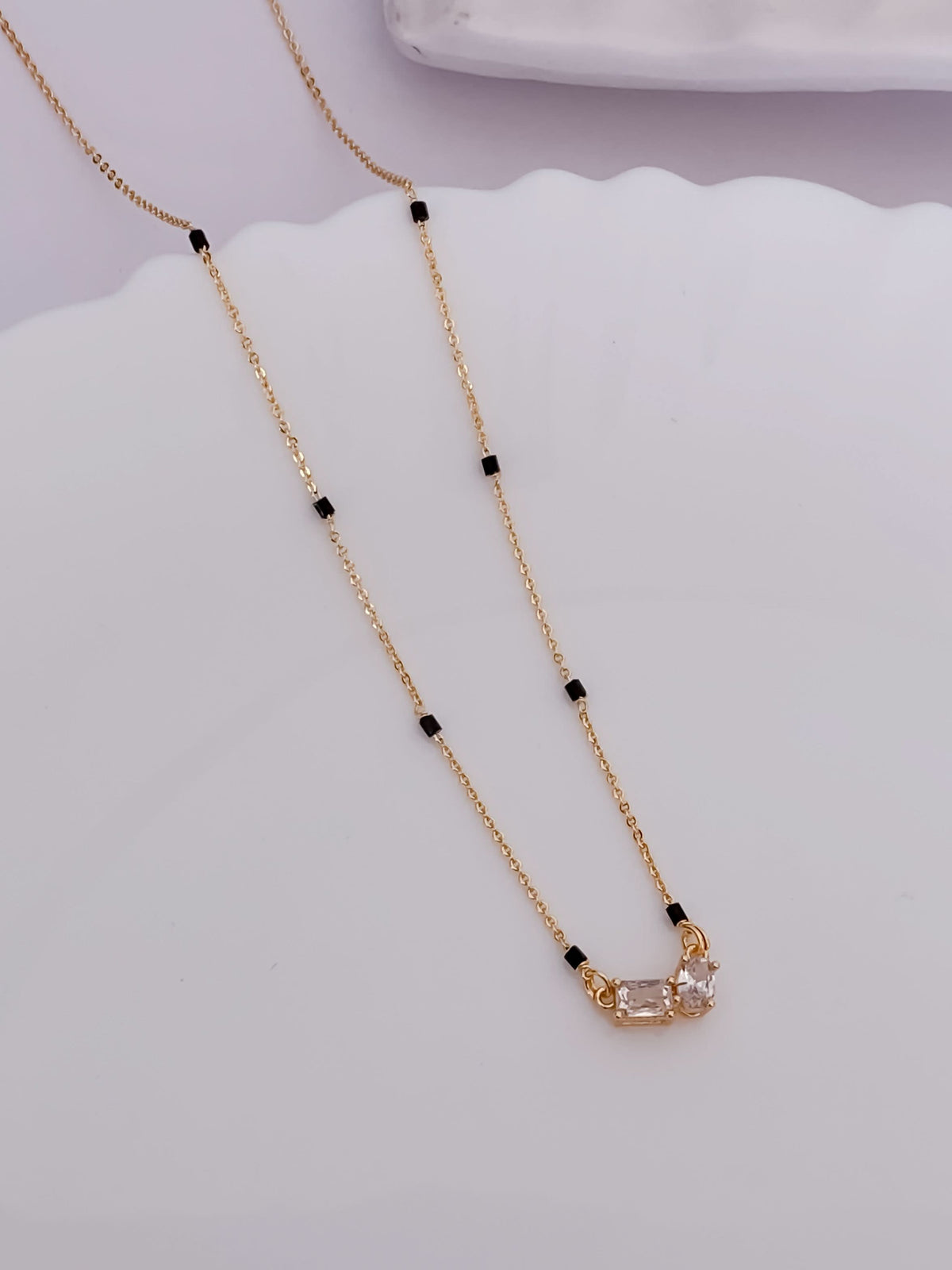 Buy 1 Get 1 Free - American Diamond Gold Plated Delicate Mangalsutra - Mangalsutra - Belleza Jewels