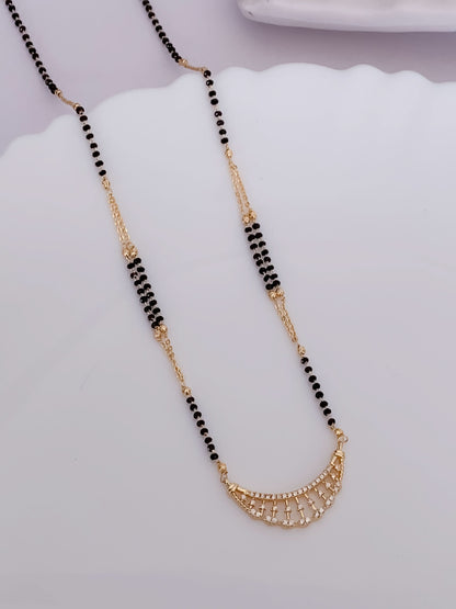 Buy 1 Get 1 Free - American Diamond Gold Plated Delicate Mangalsutra