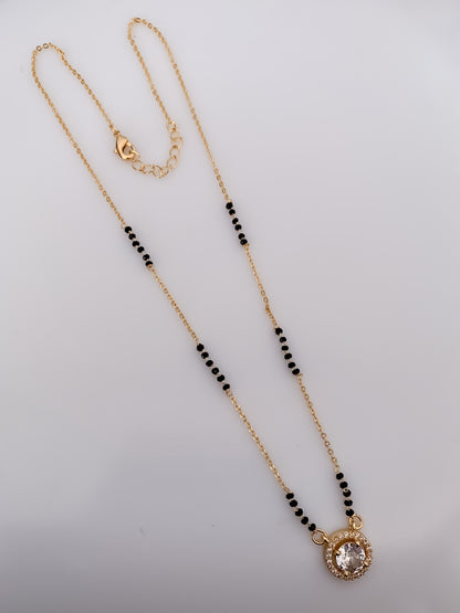 Elegant Halo Crystal Mangalsutra