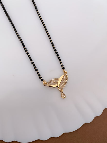 Buy 1 Get 1 Free - Elegant Dual Leaf Drop Mangalsutra