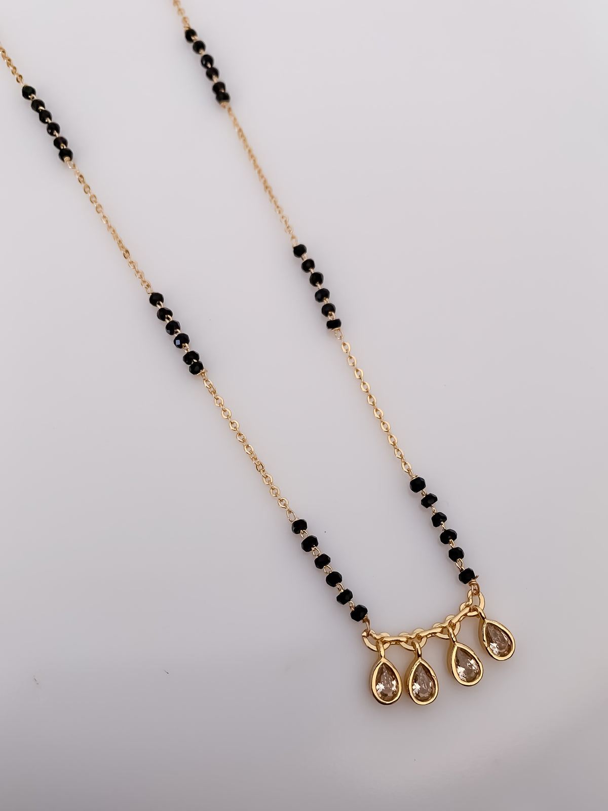 Buy 1 Get 1 Free - Golden Teardrop Charm Mangalsutra
