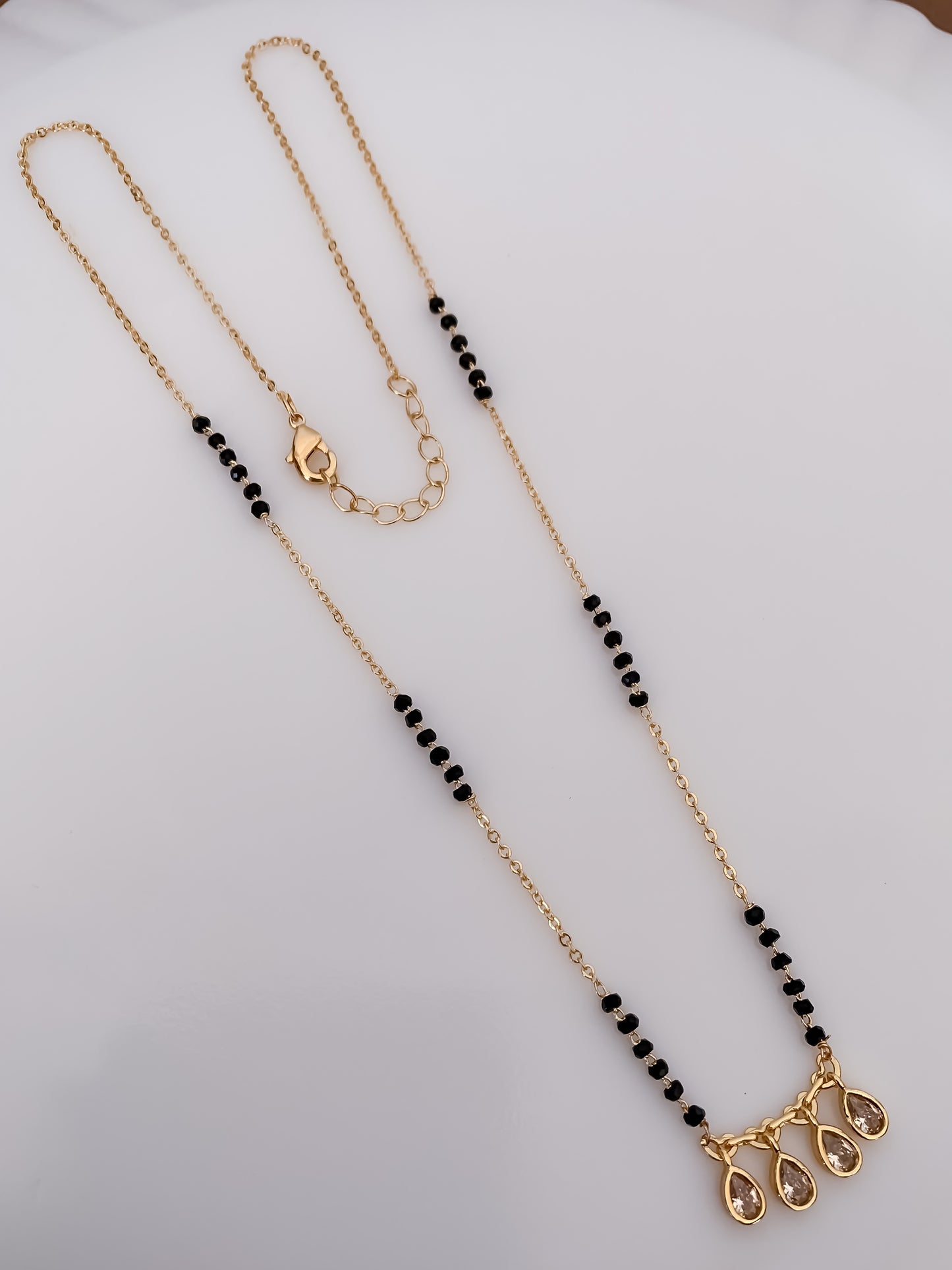 Buy 1 Get 1 Free - Golden Teardrop Charm Mangalsutra