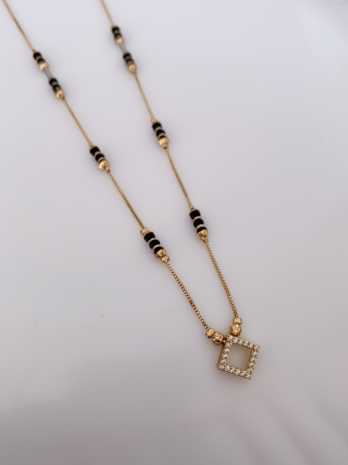 Buy 1 Get 1 Free - Golden Square Glow Mangalsutra