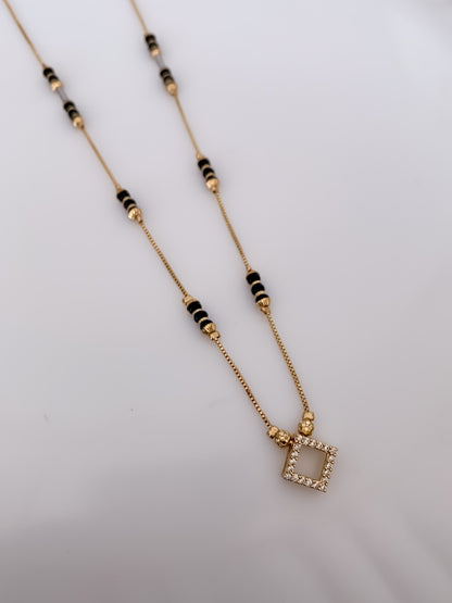 Buy 1 Get 1 Free - Golden Square Glow Mangalsutra