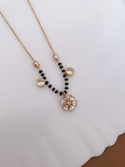 Buy 1 Get 1 Free - Golden Blossom Charm Mangalsutra