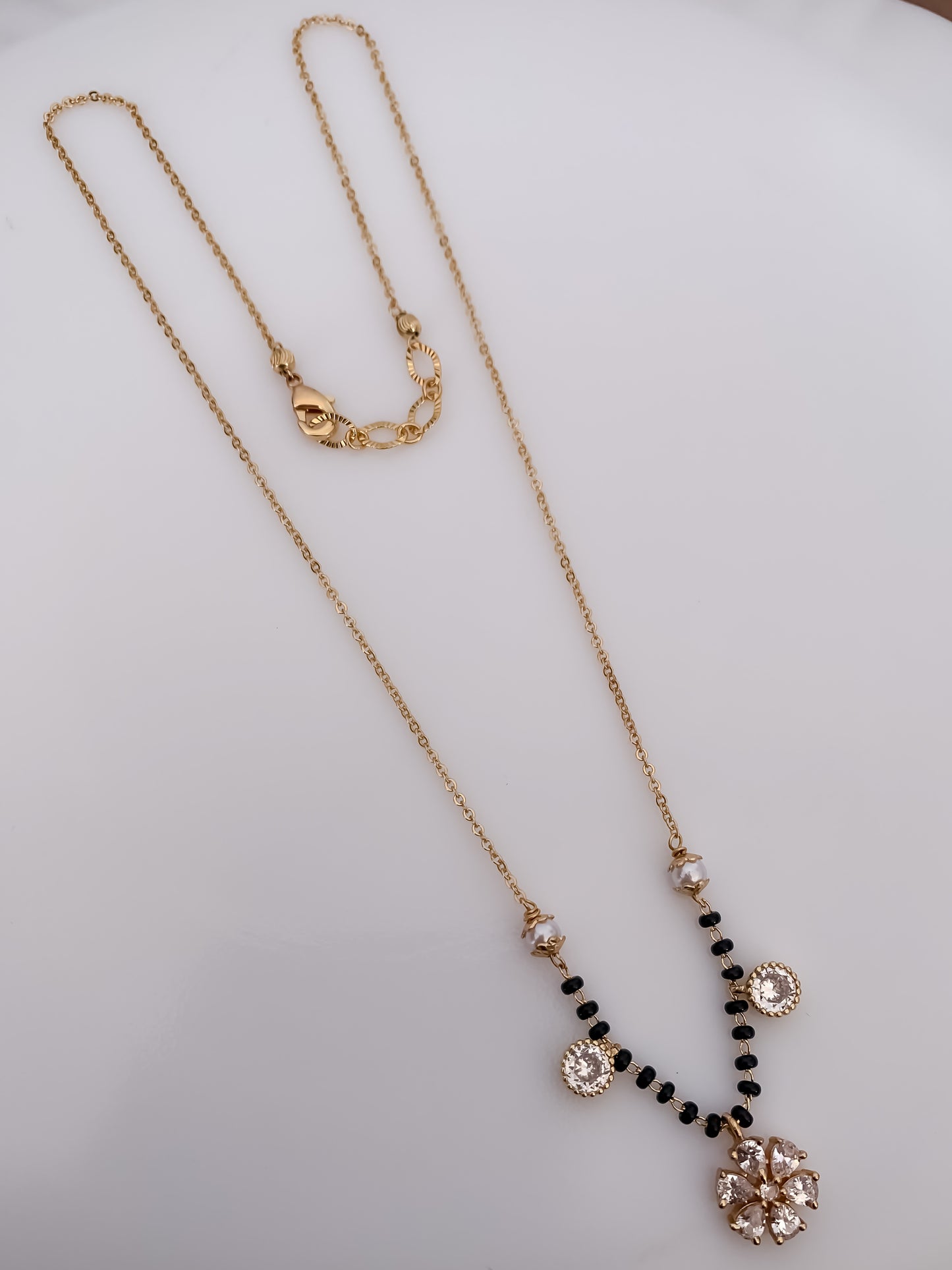 Buy 1 Get 1 Free - Golden Blossom Charm Mangalsutra