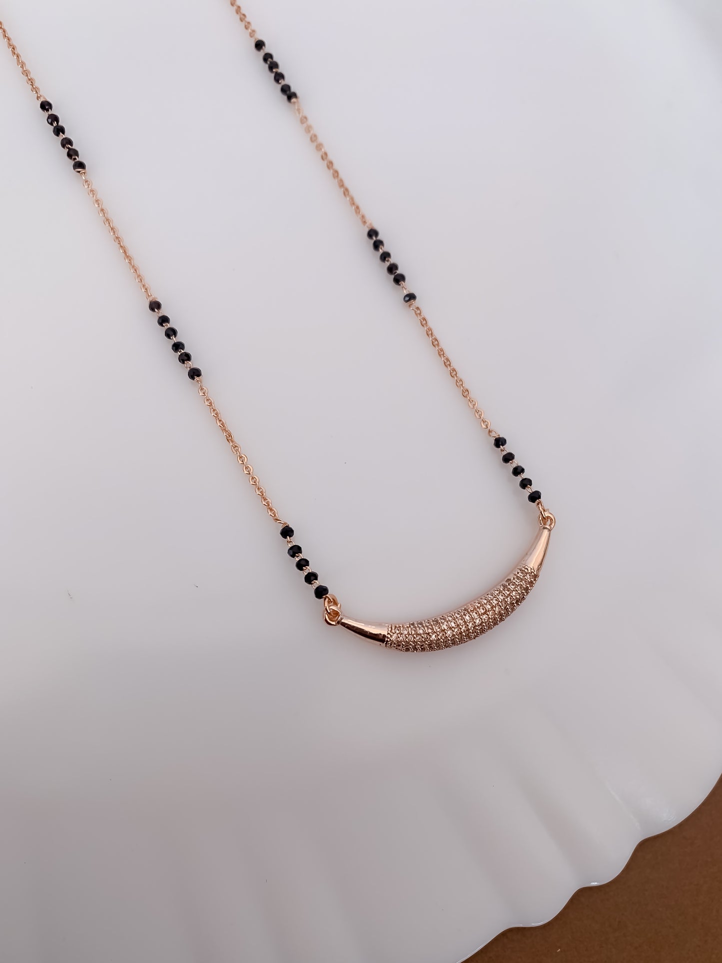 Buy 1 Get 1 Free -Rose Curve Sparkle Mangalsutra