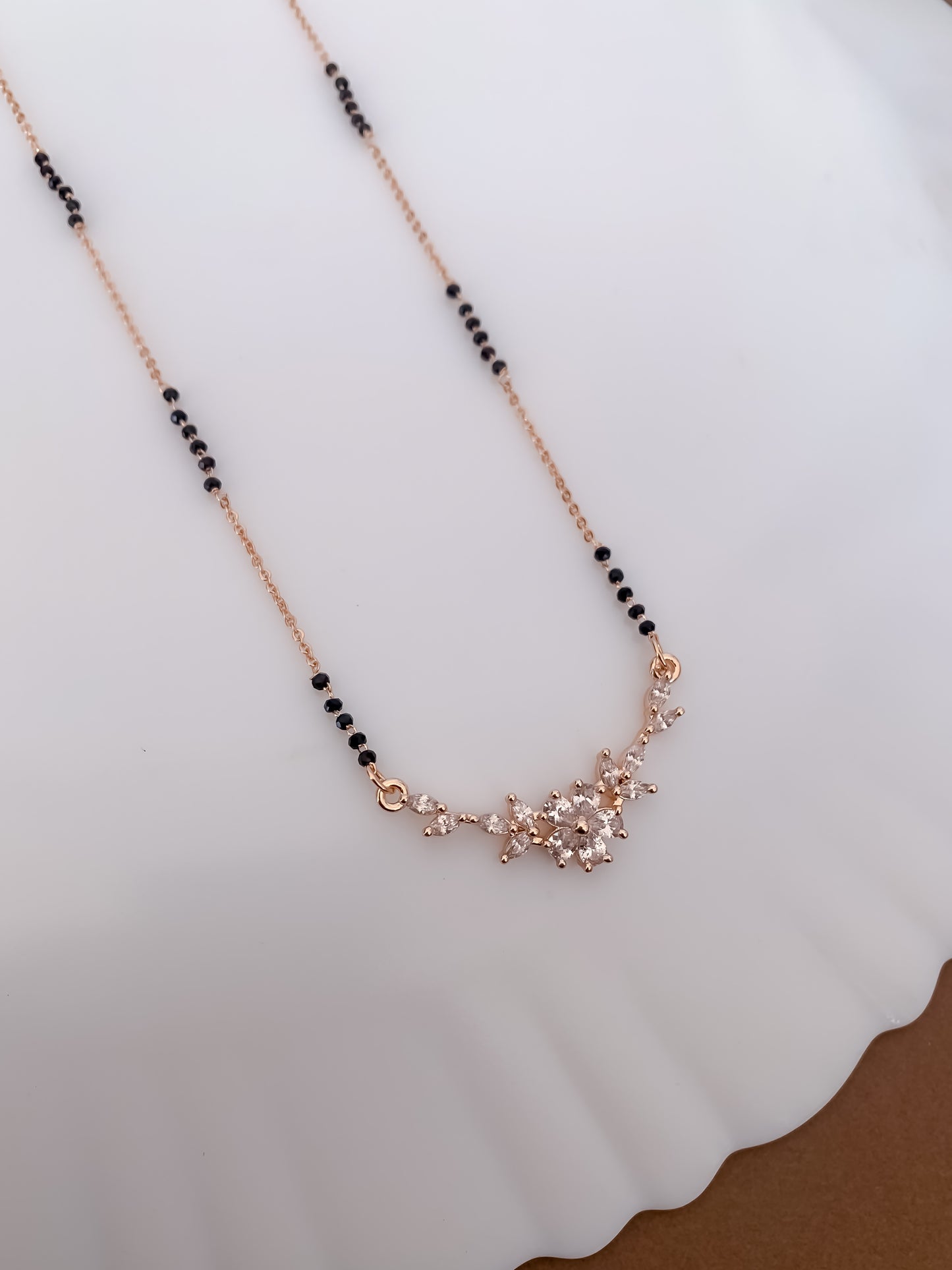 Buy 1 Get 1 Free -Floral Grace Rose Gold Mangalsutra