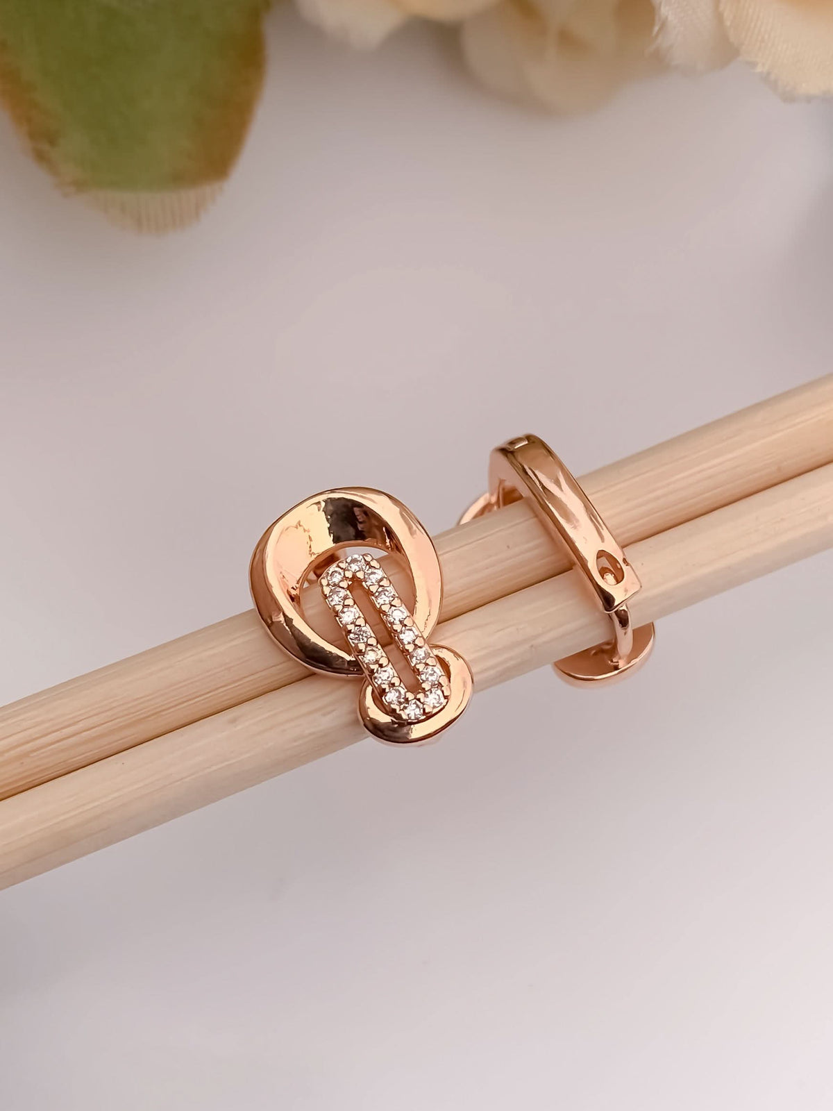 American Diamond Rose Gold Fancy Delicate Bali - BALI - Belleza Jewels