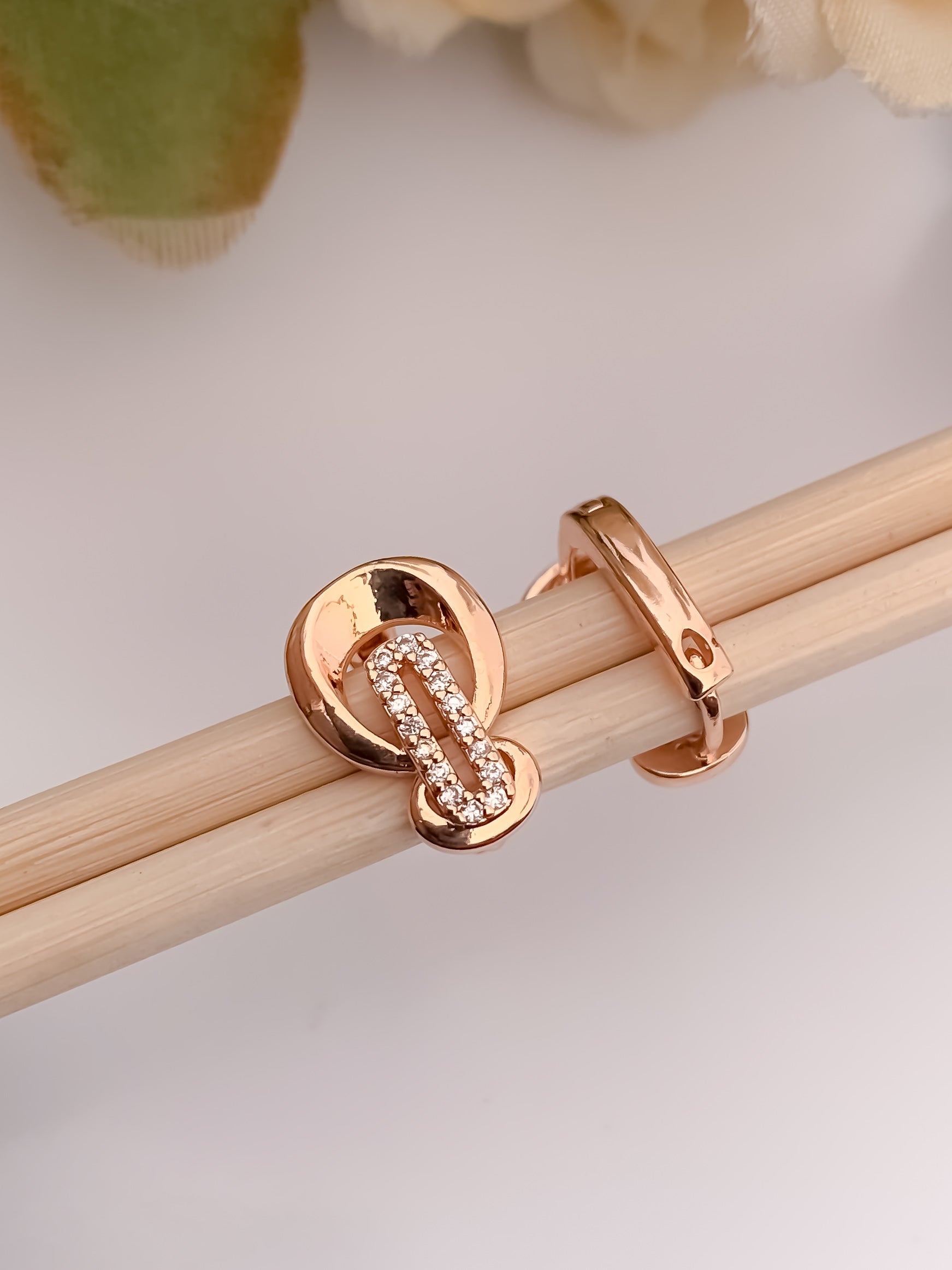 American Diamond Rose Gold Fancy Delicate Bali - BALI - Belleza Jewels