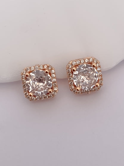 American Diamond Rose Gold Fancy Earrings