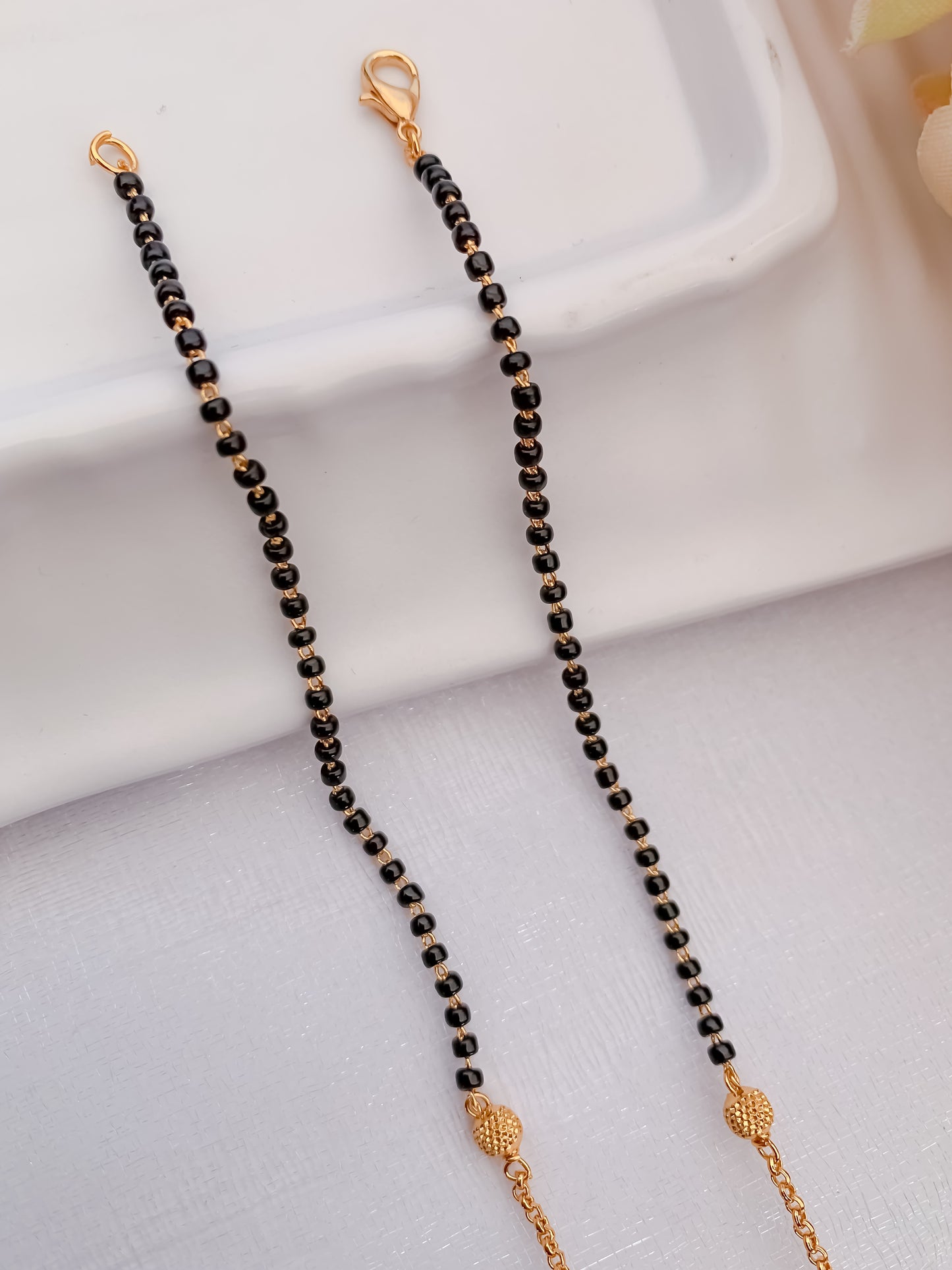 Buy 1 Get 1 Free - American Diamond Gold Plated Ruby Mangalsutra