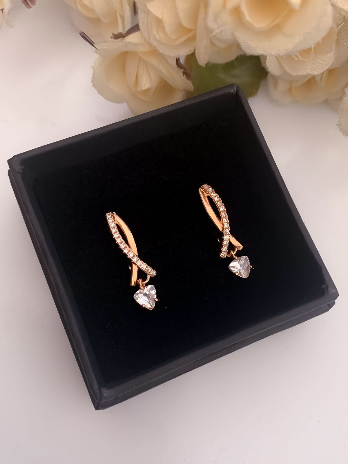 BUY 1 GET 1 FREE -American Diamond Rose Gold Delicated Fancy Bali - BALI - Belleza Jewels