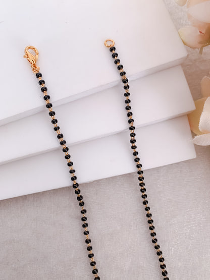 Buy 1 Get 1 Free - American Diamond Hanging Flower Shape Mangalsutra