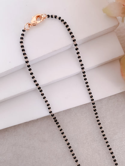 Buy 1 Get 1 Free - American Diamond Rose Gold Plated  Delicate Fancy Mangalsutra