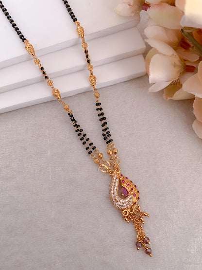 Buy 1 Get 1 Free - American Diamond Gold Plated Fancy Delicate Mangalsutra